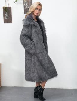 Winter Women Faux Fox Fur Long Coat Thick Full Sleeve Fluffy Luxury Fur Jacket Elegant Mujer Bontjas Warm Furry Shaggy Outerwear