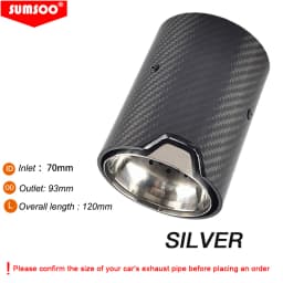 1PCS SUMSOO Fit for M2 F87 M3 F80 M4 F82 F83 Exhaust Modified Suitable Cars Carbon Fiber Tail Muffler Black Pipe Tips