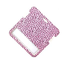 Pink Leopard Print Lanyard Credit Card ID Holder Bag Student Women Travel Card Cover Badge Car Keychain Decorations