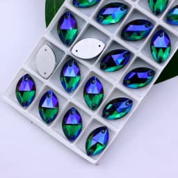 All Size All Color Sew on Rhinestone Ab Glass Rhinestone 3223 Navette Sew on Stone Horse Eye Crystal For Wedding Dress Button