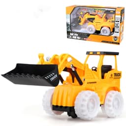 Large Electric LED Light Music Excavator Universal Wheel Car Toys Kids Model Construction Vehicle Educational Toy For Boys Gifts