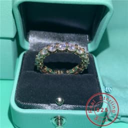 2020 New Promise Ring Real 925 Sterling Silver AAAAA Cz Stone Statement Party Wedding Band Rings for women Engagement Jewelry