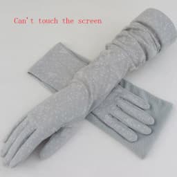 Summer half refers to cycling driving thin long ladies UV protection touch screen cotton sleeve sports fitness gloves B90