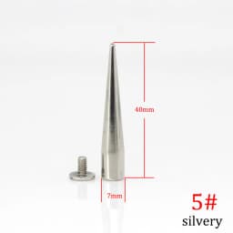 10pcs Metal Punk Spikes Cone Bullet Studs Rivets for Leather Craft Bag Garment Clothing Shoes DIY Parts Accessories