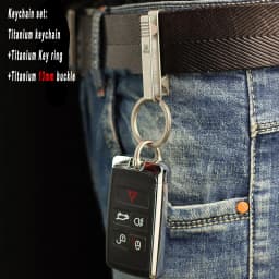 High Quality Titanium Alloy Keychain Men's Super Light Belt Waist Hanging CAR Key Chain Keyring Easy To Use Pendant Belt Buckle