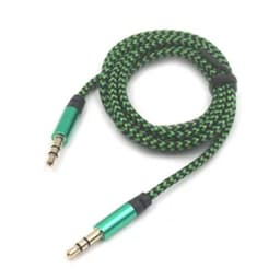 Car Aux Cord 1m Nylon Jack Audio Cable 3.5 mm to 3.5mm Aux Cable Male to Male Cloth Audio Aux Cable Gold Plug for iphone speaker