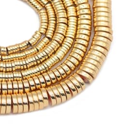 Charm Hematite Natural Stone Rose Gold Color Flat Round COINS Loose Spacer Beads For Jewelry Making Diy Accessories 3/4/6/8mm
