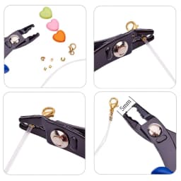 Length 13.5mm Split Ring Opener Pliers Jewelry Beading Crimping Crimper Pliers Tool With Mini Diagonal Pliers Hand DIY Tools