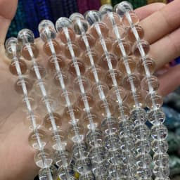 5A Quality Natural Light Blue Topazs Beads Blue Crackle Crystal Loose Beads For Jewelry Making Bracelets Women Necklaces 4-12mm