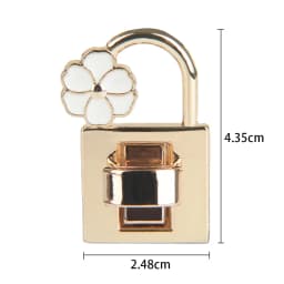 1PC New Metal Clasp Turn Lock Twist Lock for DIY Handbag Craft Purse Hardware Fashion Flower Turn Lock Bags Parts Accessories