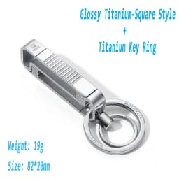 High Quality Titanium Alloy Keychain Men's Super Light Belt Waist Hanging CAR Key Chain Keyring Easy To Use Pendant Belt Buckle