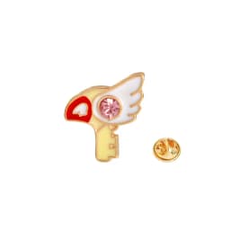 6pcs/set Cute Pink Card Captor Sakura Kero Sword Kinomoto Star Wand Key Enamel Pin Lapel Pin Badge Japanese Anime Collection