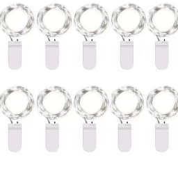 10Pack LED String Light 1M 2M 3M Button Battery Copper Wire Fairy Lights for Wedding Patio Party Garden Decor