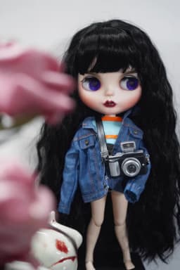 Blythes Doll Wig Suitable for 1/6 BJD Doll 1/3 Fashion New Very Soft Smooth Milk Silk Bangs Small Wave Wig Moon Silver Dark Brow