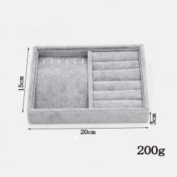 Handmade DIY Jewelry Box Drawer Storage Organizer Gray Soft Velvet Jewellery Earring Necklace Pendant Bracelet Tray 9 Options