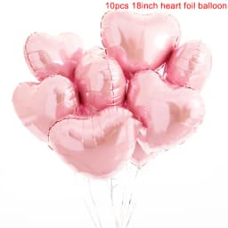 10pcs 18inch Rose Gold Love Heart Shape Foil Balloons Wedding Birthday Party Decorations Aluminum Foil Ballons Air Balls Globos