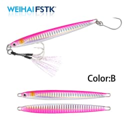 WEIHAI FSTK Super Slim Long Metal Casting Jig 20G 30G Shore Cast Jigging Spoon Fishing Lure Artificial Bait Tackle