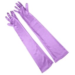Women Long Section Imitate Satin Banquet Dance Dinner Show Cosplay Retro Style Soft Elasticity Solid Sexy Etiquette Gloves