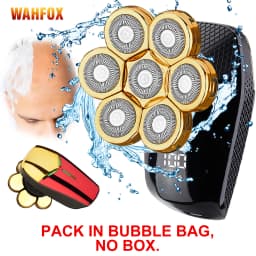 WAHFOX Shaver For Men 7D Independently 7 Cutter Floating Head Waterproof Electric Razor Beard Trimmer Machine New