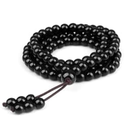 6mm Matte Black Lava Stone Bracelet Necklace 108 Beads Mala Wrap Bracelets Men Charm Fashion Yoga Bangle Rosary Buddhist Jewelry