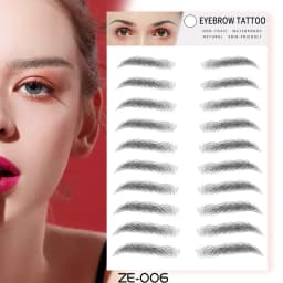 6D Eyebrow Tattoo Sticker Waterproof Eyebrow Templates Tools Cosmetics Professional Makeup Eye Brow Shaper Eyebrows Sticker