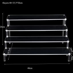 Widen10cm Acrylic Storage Jewellery Display Model Stud Makeup Figure Doll Stand Decoration Put Doll Hand Handle Trapezoidal