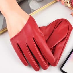 1PC Fashion Leather Sexy Dancer Modelling Half Finger PU Gloves Ladys Fingerless Driving Show Pole Dance