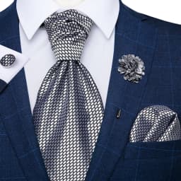 Classic Wedding Ascot Tie For Men Yellow Gold Red Paisley Floral Scarf Neck Tie Brooch Pin Set Cravat Ascot Tie For Banquet