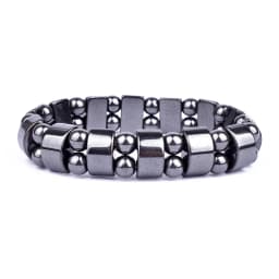 Weight Loss No Magnetic Therapy Bracelet For Men Women Geometric Black Hematite Stone Beads Stretch Health Care Bracelet Jewelry