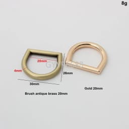 10-30pcs 5 colors 15 16 17 20 23mm die casting poilshed d ring for woman leather bag round edge connector buckle hardware