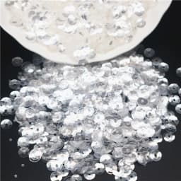 3mm 4mm 5mm 6mm Transparent Crystal Sequin Cup Flat Round PVC Loose Sequins for Diy Handmade Sewing Accessories 10g