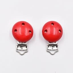 10PCs Baby Teether Clip Pacifier Chain Wood Blanks Pacifier Baby Teething Bracelet Bead Clip Diy Wooden Clips Accessories