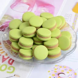 6PCS Simulation Macaron Model Fake Cake Cream Snack Children Shooting Props Wedding Dessert Window Decoration Ornaments 23*15mm