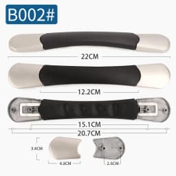 SUZAOZHE Suitcase Luggage Replacement Handle Travel Suitcase Handle Strap Factory Replacement Zinc Alloy Grip Carry Grip