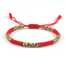 Men Bracelet Tibetan Buddhism Handmade Braided Adjustable King Kong Knot Rope Chain Bracelet Male Lucky National Style Jewelry