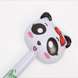 PVC Children's Inflatable Animal Head Long Stick Cow Rabbit Tiger Giraffe Avatar Balloon