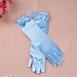 Thin Elastic Children's Day Professional Dance Gloves Long Lace Bow Tie Accessories Gloves Girls Princess Gloves Kids Gift G195