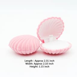 1 Piece Shell Shape Lovely Velvet Wedding Engagement Bracelet Display Gift Jewelry Box Necklace Holder Stand Earrings Organizer