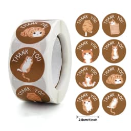 Stickers 500 Pcs/roll Teacher Reward Sticker Fun Motivation Cat Dog Stickerfor School Teacher Student Stationery Stickers Kids