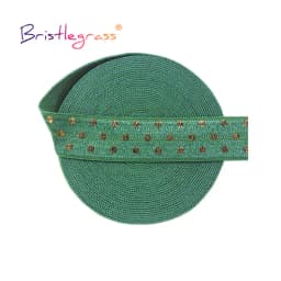 BRISTLEGRASS 2 5 10 Yard 5/8" 15mm Evil Eye Hamsa Hand Foil Print Fold Over Elastics FOE Spandex Bands Tape Hair Tie Sewing Trim