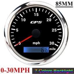 85mm GPS Speedometer Odometer Gauge 0-120MPH 160MPH 120KMH 200kmh with 7Colors Backlight For Car Boat Motorcycle Truck 12V/24V