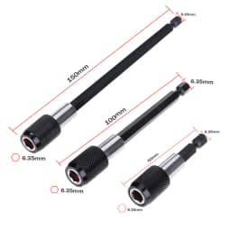 1/4 Inch Hex Shank Quick Release Screwdriver Bit Holder Extension Bar 60mm 100mm 150mm
