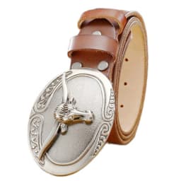 big buckle punk style belt mens belts luxury high quality full grain real leather 100% genuine leather cowboys without vintage