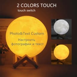 Dropship Photo/Text Custom Moon Lamp Night Light 3D Print Rechargeable Personalized Timing Moon Light Gift for Kids,Girlfriend
