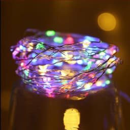 Battery Powered Christmas Decoration String Lights 3Mode Holiday RGB Coloful Fairy Light for Room Copper Wire Bottle Light Strip