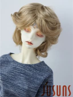 Doll Wigs JD075 1/3 8-9inch 21-23cm Boyish Cupid Curls Synthetic Mohair SD BJD Doll Wigs