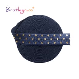 BRISTLEGRASS 2 5 10 Yard 5/8" 15mm Evil Eye Hamsa Hand Foil Print Fold Over Elastics FOE Spandex Bands Tape Hair Tie Sewing Trim