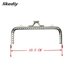 1 Piece Square Glossy Silver Basic Metal Purse Frame Kiss Clasp Lock DIY Bag Accessories 8.5/10.5/12.5/15.5/18 CM