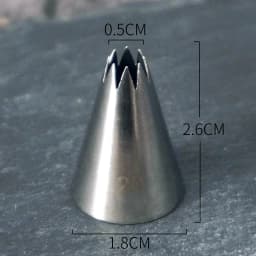 #13-22 Open Star Icing Nozzle Stainless Steel Small Size Piping Tip Cake Decorating Tips Royal Icing Pastry Tip Tools Bakeware