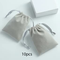 10pcs Pink Thick Velvet Jewelry Packaging Bag Drawstring with Ribbon Rings Board Game Tarots Playing Cards Storage Organizer Bag